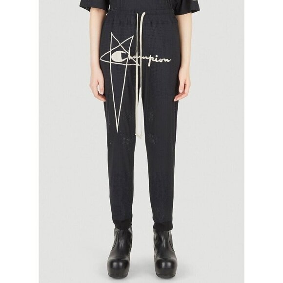 Rick Owens x Champion Embroidered Mesh Track Pants XS 2 New Co-lab Pentagram - Picture 1 of 14